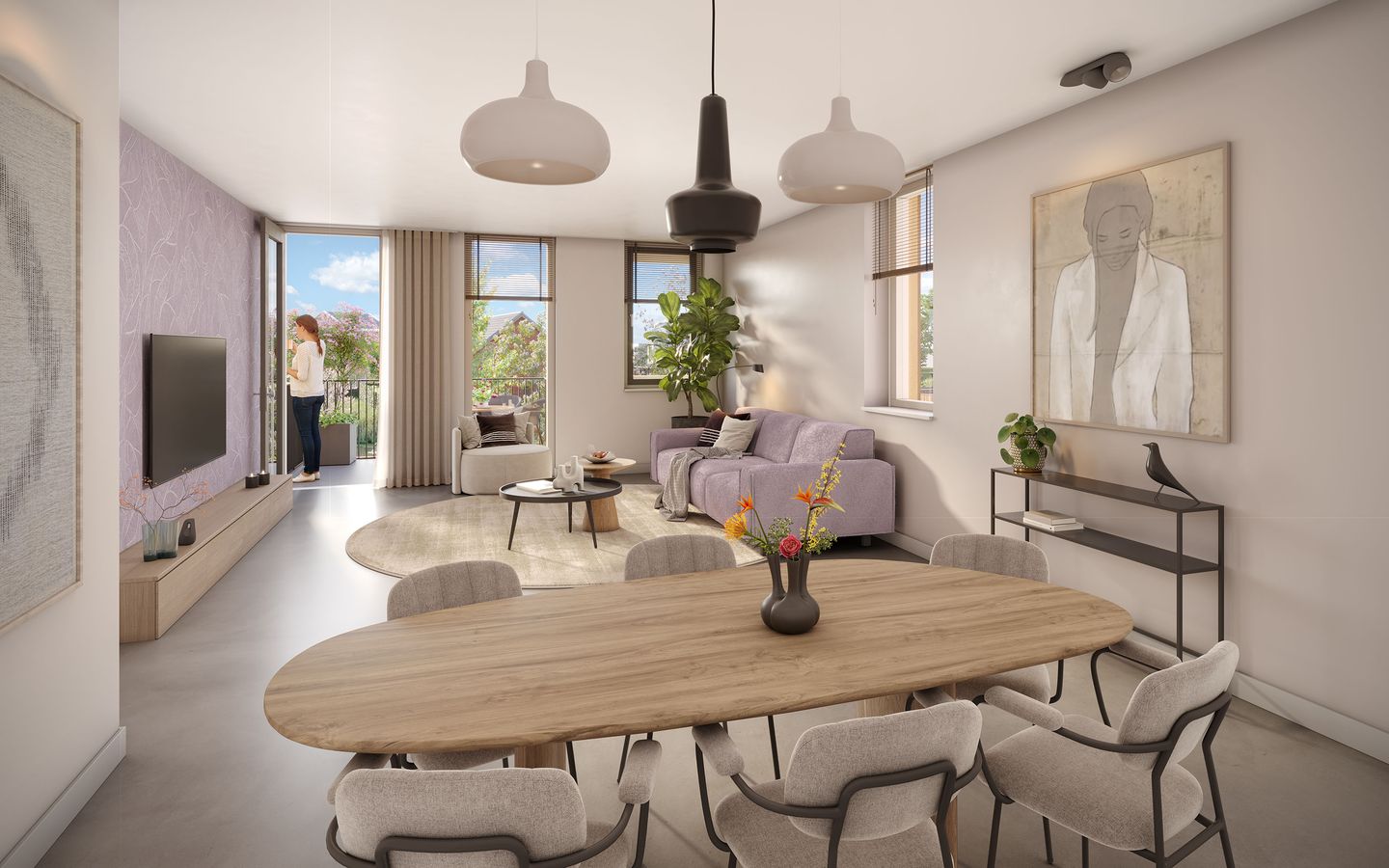 Appartement met balkon (3 kamers) (Bouwnr. 44)
