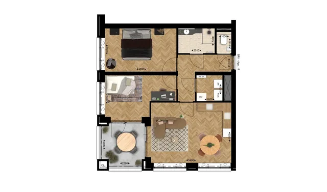 3-kamerappartement (Bouwnr. 1.01)