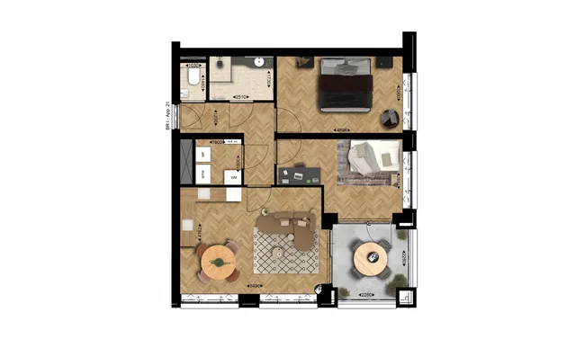 3-kamerappartement (Bouwnr. 1.15)