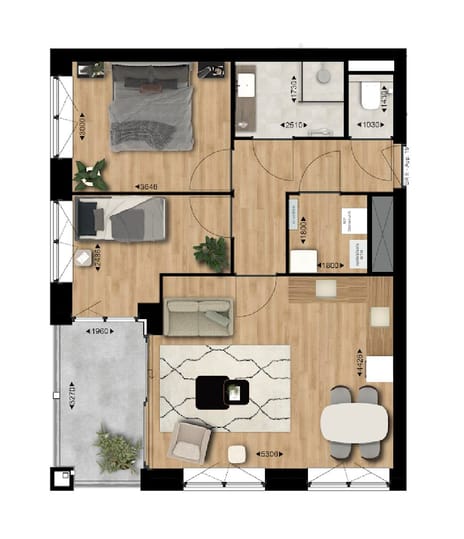 3-kamerappartement (Bouwnr. 2.26)