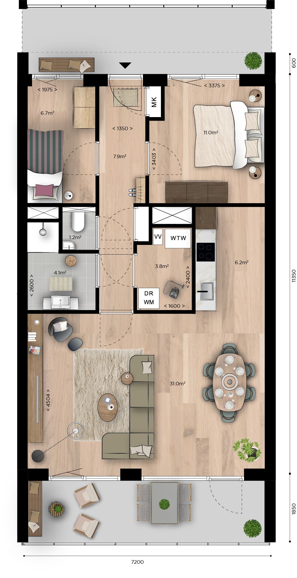 Parkappartement (Bouwnr. A11)