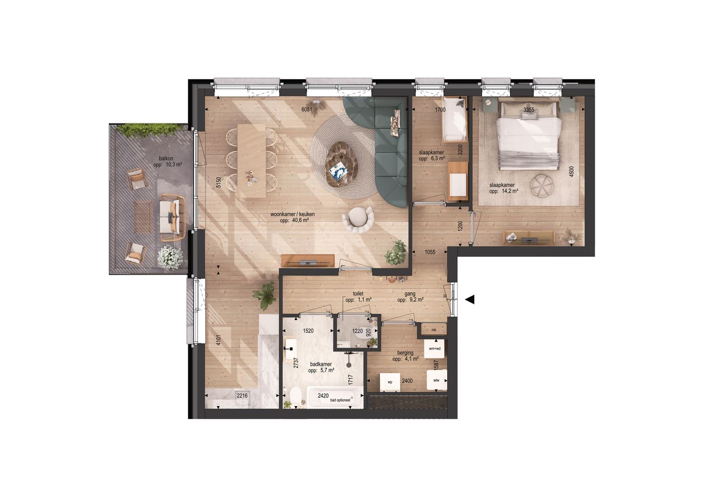 Dingstraat nieuwbouwappartement B04