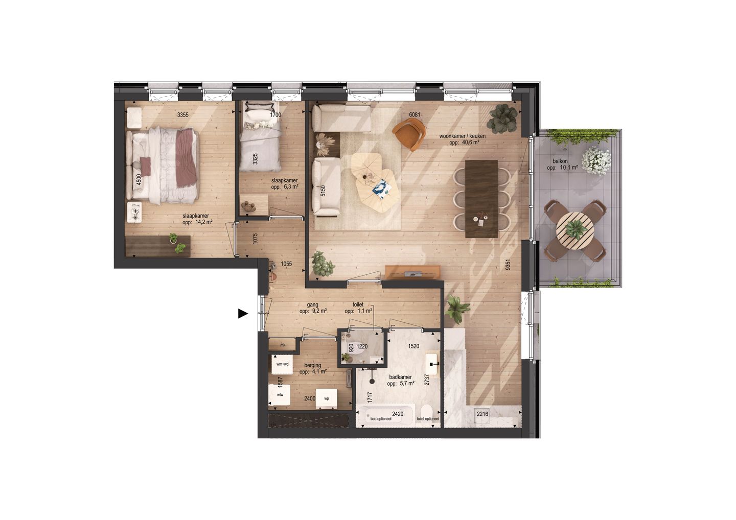Dingstraat nieuwbouwappartement B07