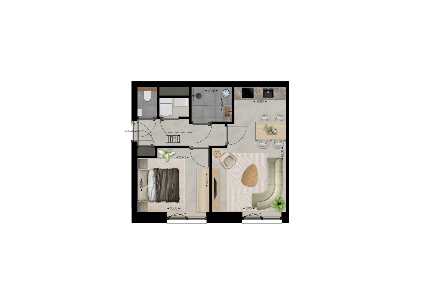 Tweekamerappartementen (Bouwnr. 148)