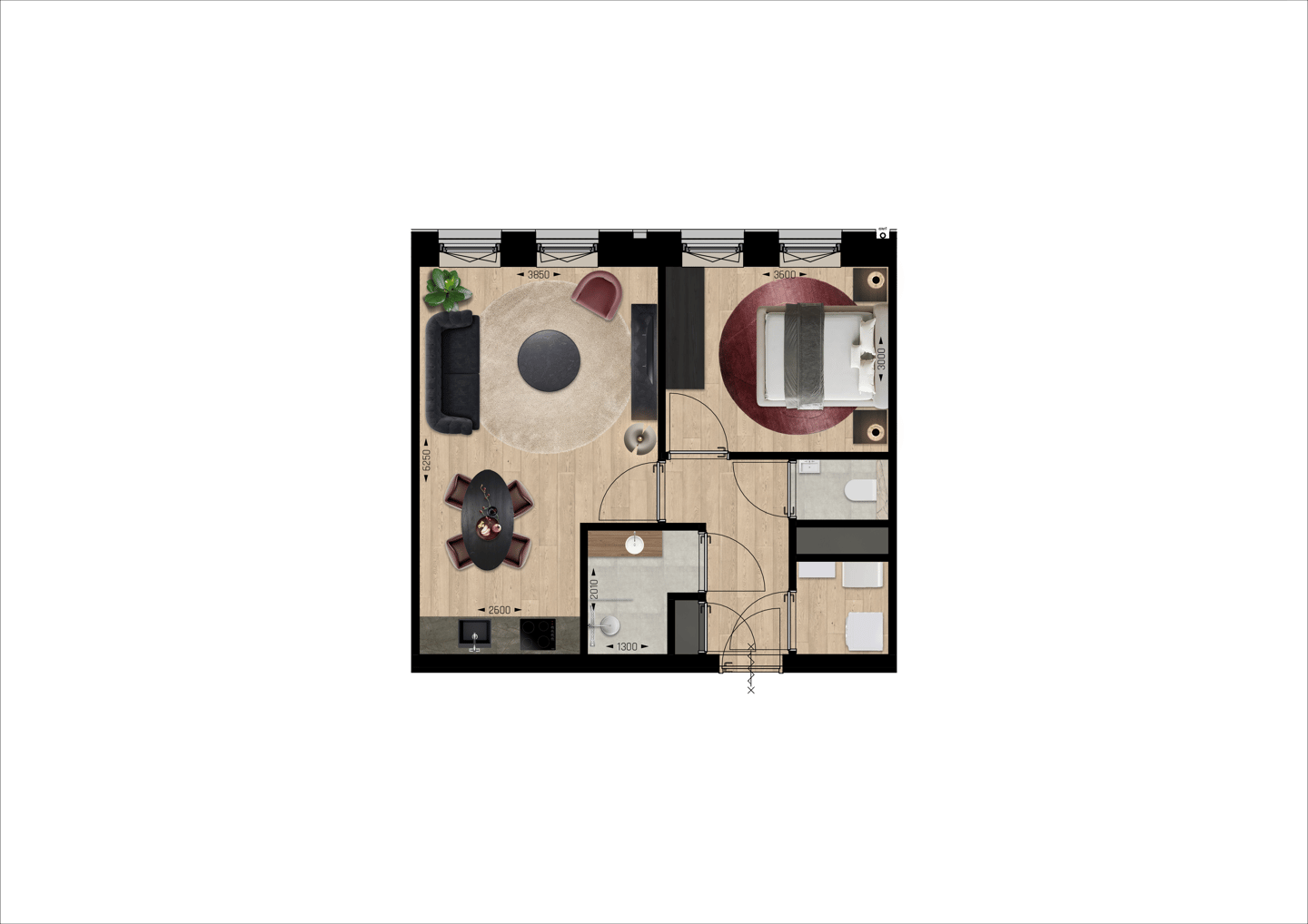 Tweekamerappartementen (Bouwnr. 156)