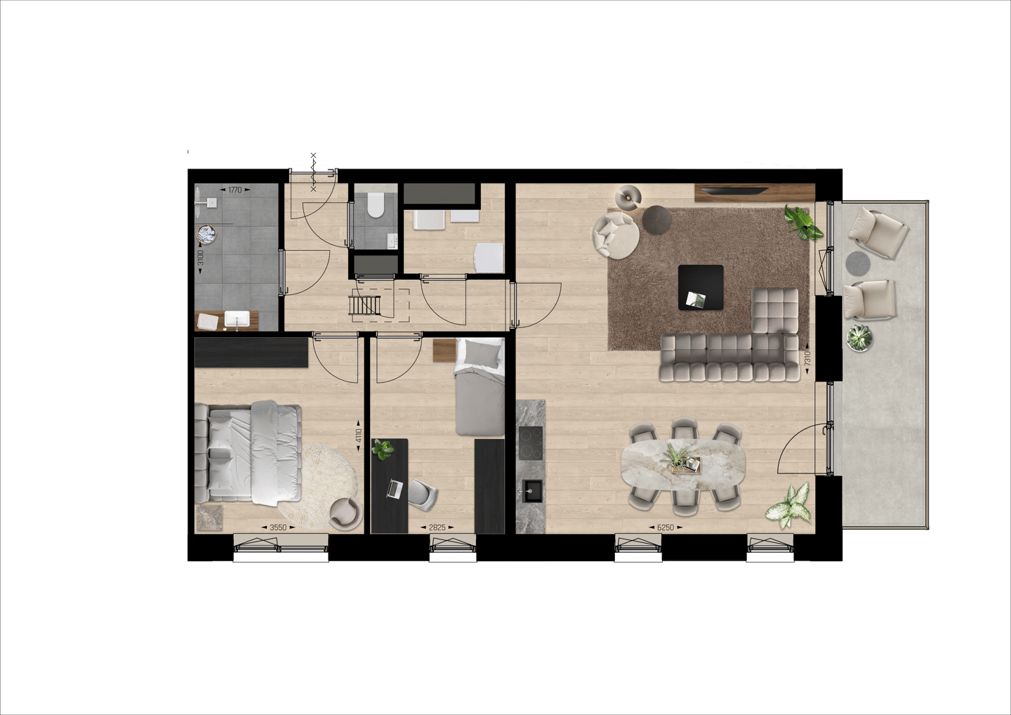 Driekamerappartementen (Bouwnr. 96)