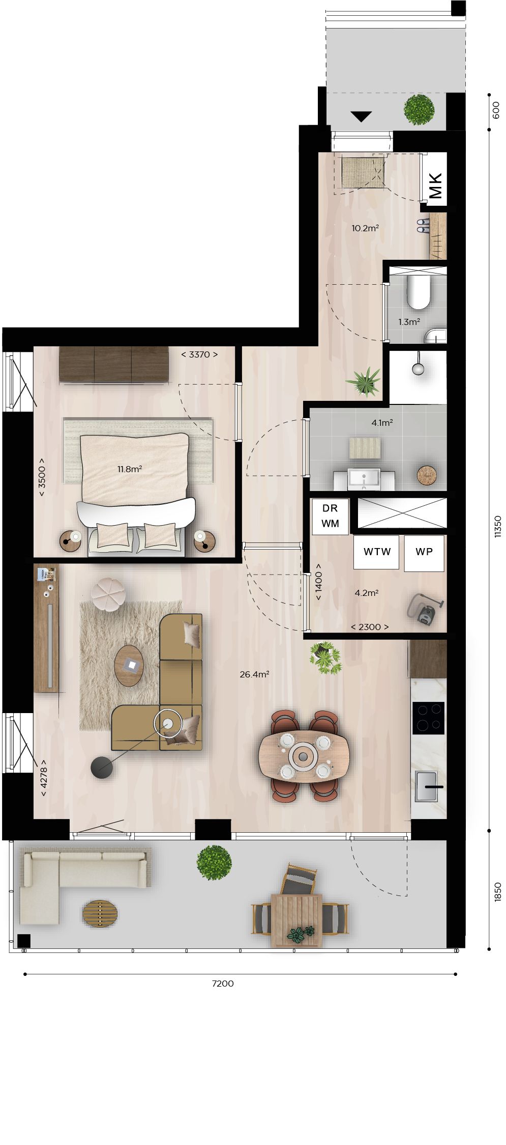 Parkappartement (Bouwnr. B57)